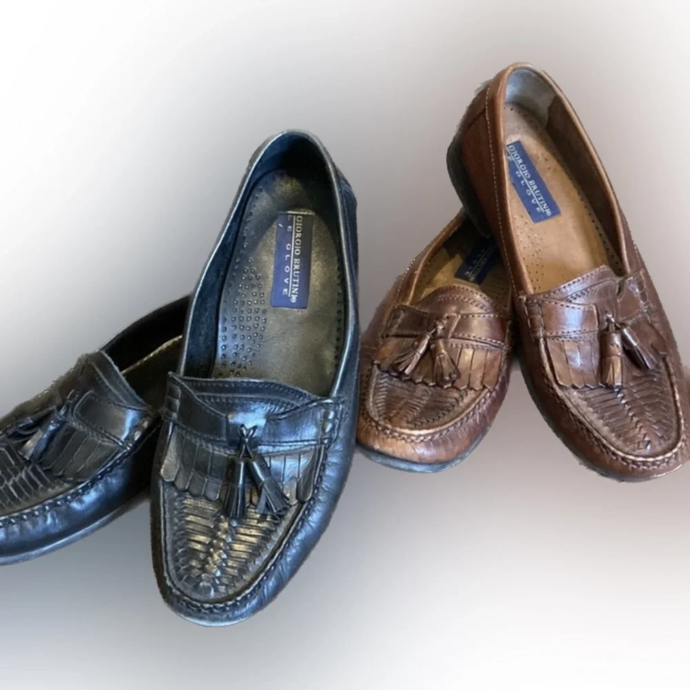 Giorgio Brutini Le Glove tan tassel dress loafers